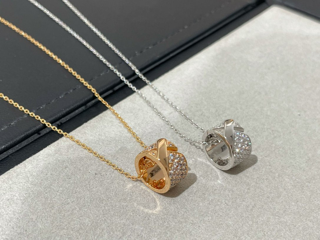 [Love Lucky]LIENS EVIDENCE DIAMOND PAVED NECKLACE