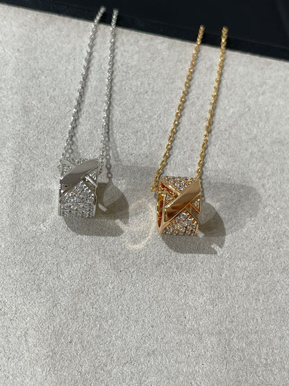 [Love Lucky]LIENS EVIDENCE DIAMOND PAVED NECKLACE