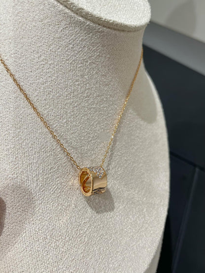 [Love Lucky]LIENS EVIDENCE DIAMOND PAVED NECKLACE