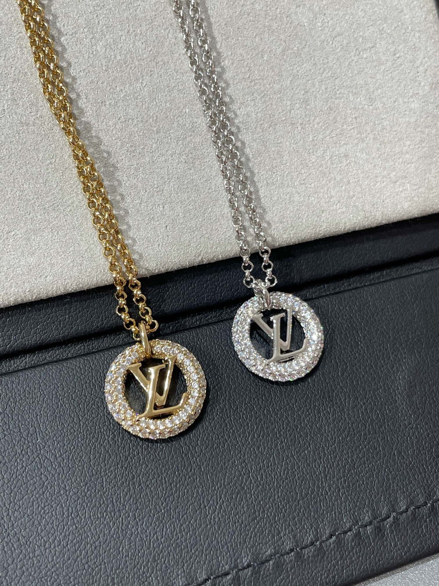 [Love Lucky]BY NIGHT DIAMOND PAVED NECKLACE