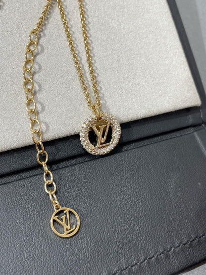 [Love Lucky]BY NIGHT DIAMOND PAVED NECKLACE