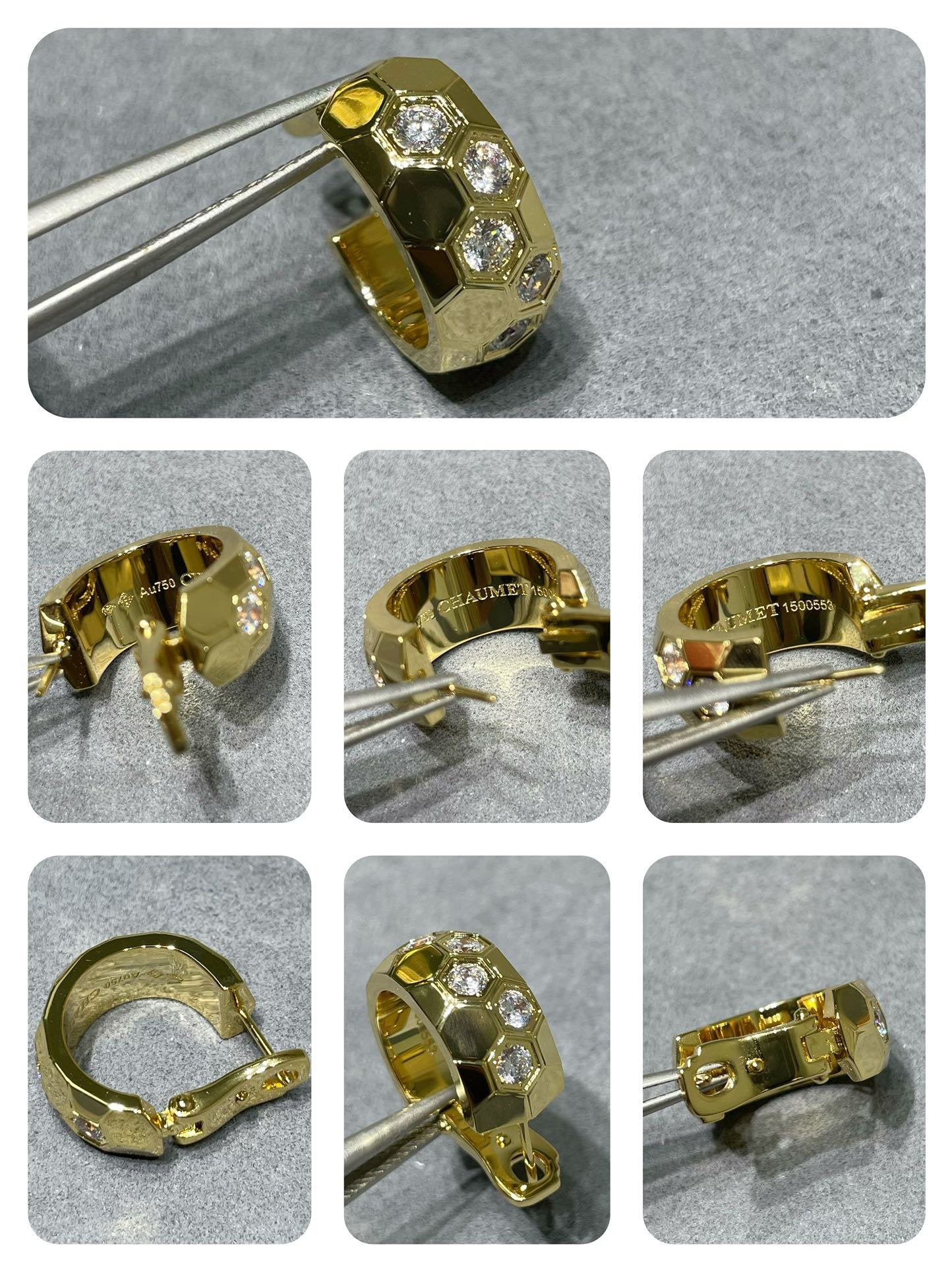 [Love Lucky]BEE LOVE DIAMOND HOOP EARRINGS