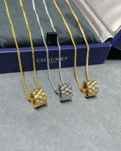 [Love Lucky]BEE LOVE DIAMOND PAVED 3 ROW NECKLACE