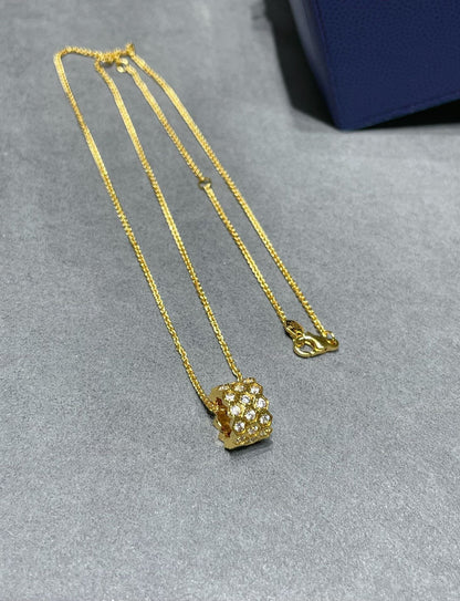 [Love Lucky]BEE LOVE DIAMOND PAVED 3 ROW NECKLACE