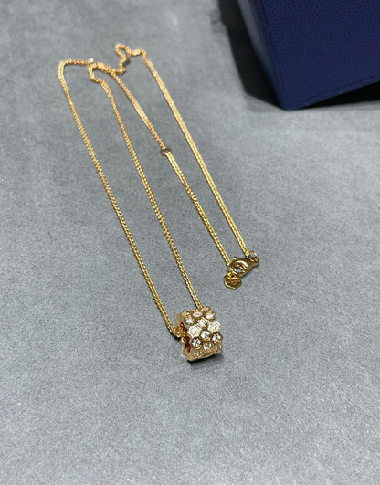 [Love Lucky]BEE LOVE DIAMOND PAVED 3 ROW NECKLACE