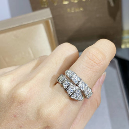 [Love Lucky]SERPENTI RING SILVER DIAMOND PAVED