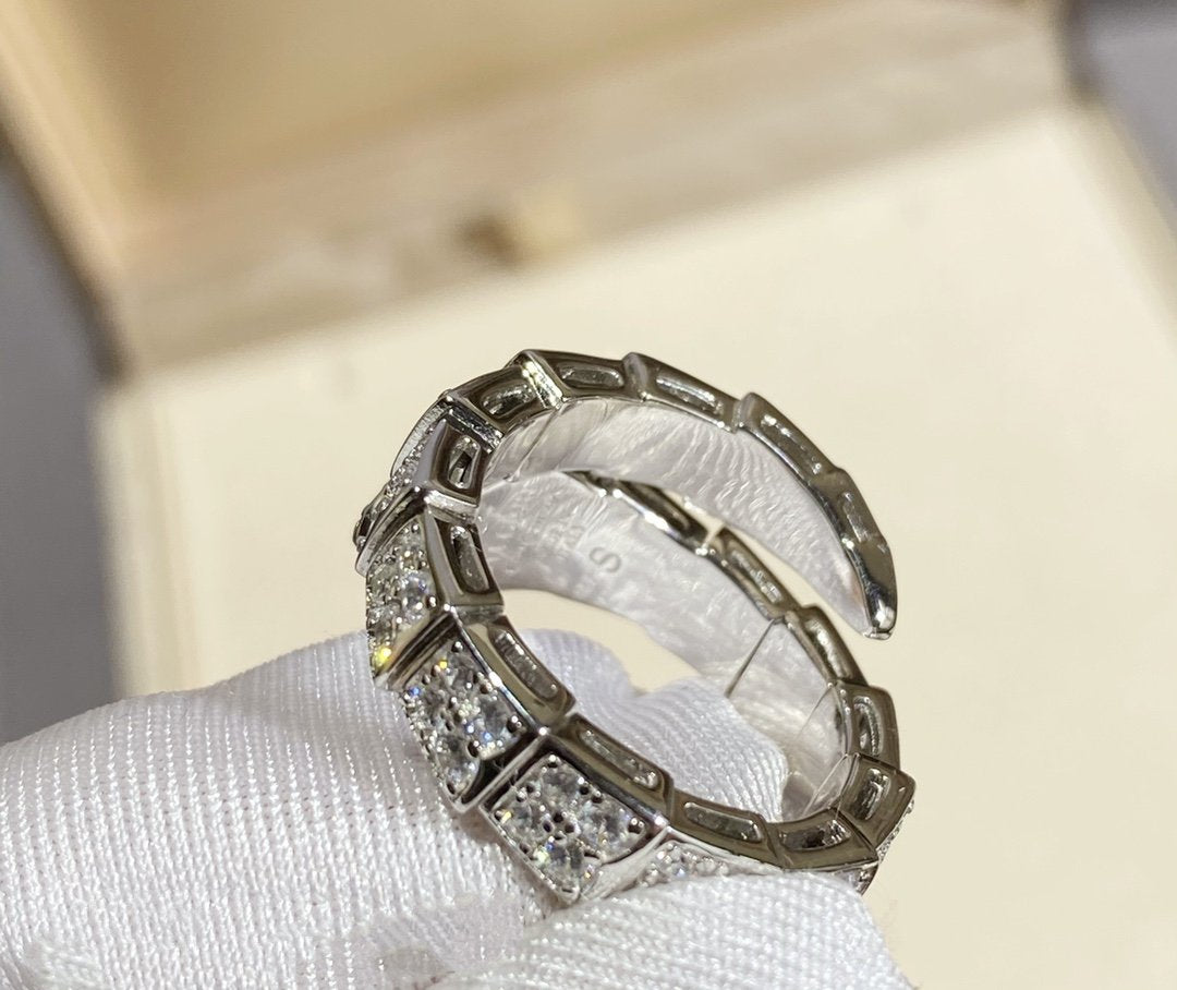 [Love Lucky]SERPENTI RING SILVER DIAMOND PAVED