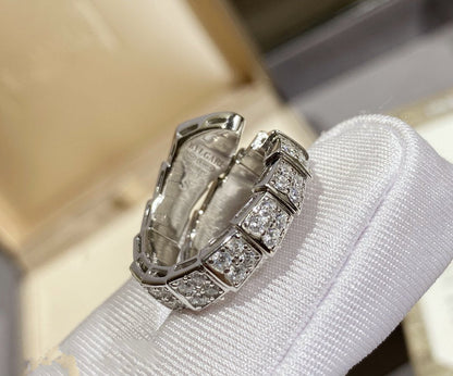 [Love Lucky]SERPENTI RING SILVER DIAMOND PAVED