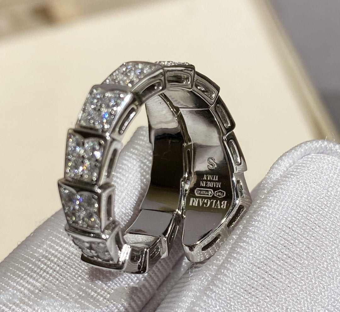 [Love Lucky]SERPENTI RING SILVER DIAMOND PAVED