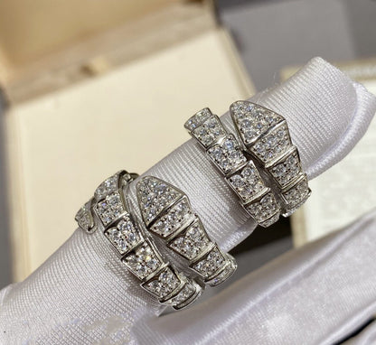 [Love Lucky]SERPENTI RING SILVER DIAMOND PAVED