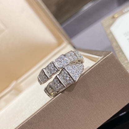 [Love Lucky]SERPENTI RING SILVER DIAMOND PAVED