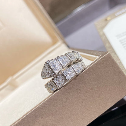 [Love Lucky]SERPENTI RING SILVER DIAMOND PAVED