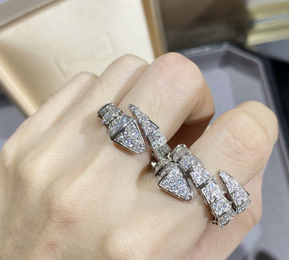 [Love Lucky]SERPENTI LARGE RING SILVER DIAMOND PAVED