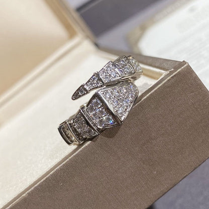 [Love Lucky]SERPENTI LARGE RING SILVER DIAMOND PAVED