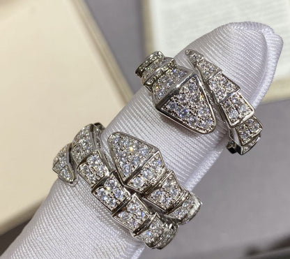 [Love Lucky]SERPENTI LARGE RING SILVER DIAMOND PAVED