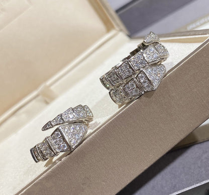 [Love Lucky]SERPENTI LARGE RING SILVER DIAMOND PAVED