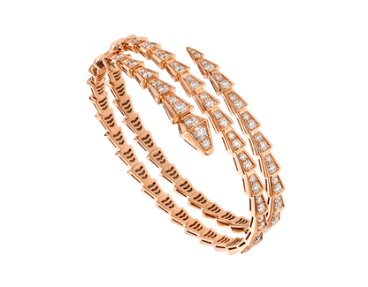[Love Lucky]SERPENTI BRACELET PINK GOLD DIAMOND DOUBLE ROW