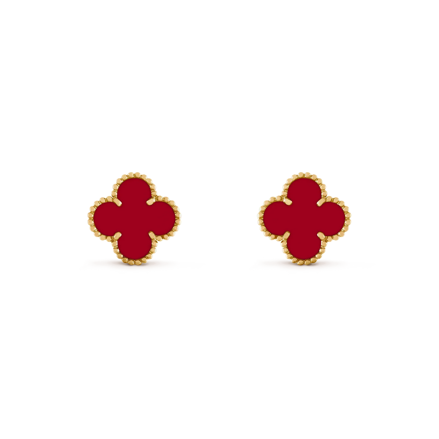 [Love Lucky]CLOVER MEDIUM 1 MOTIFS CARNELIAN  EARRINGS