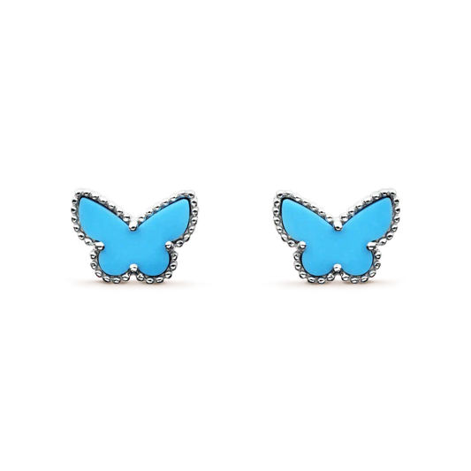 [Love Lucky]BUTTERFLY TURQUOISE EARRINGS SILVER
