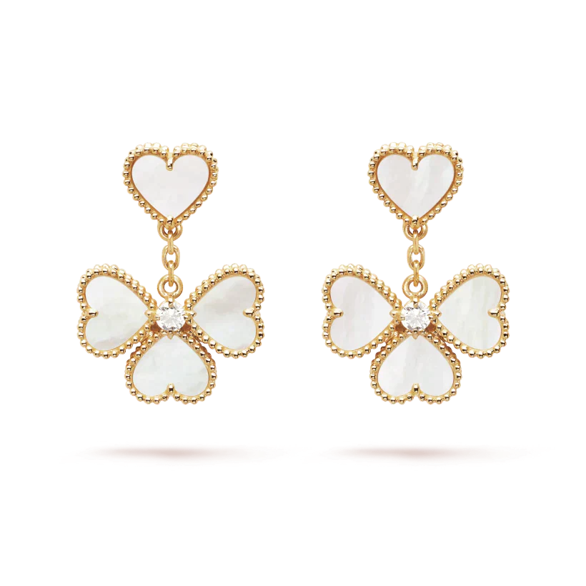 [Love Lucky]CLOVER SWEET WHITE MOP EARRINGS