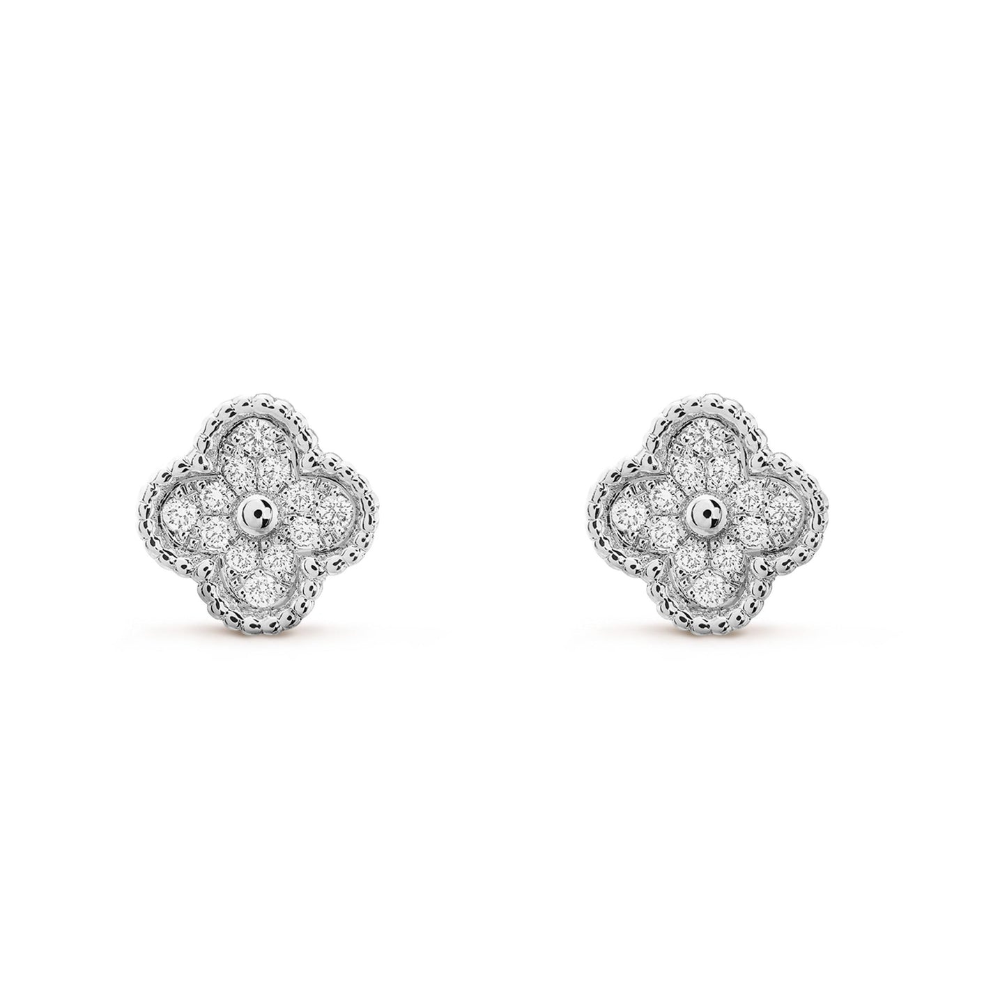 [Love Lucky]CLOVER MINI DIAMOND STUD EARRINGS