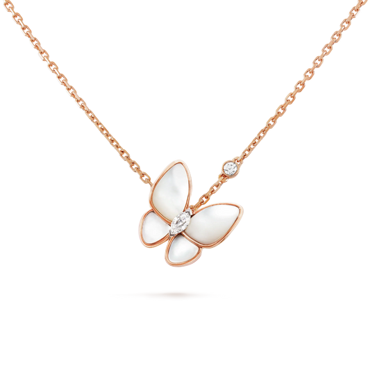 [Love Lucky]BUTTERFLY MOP DIAMOND NECKLACE