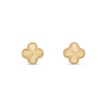 [Love Lucky]CLOVER MINI 9.5MM LASER EARRINGS