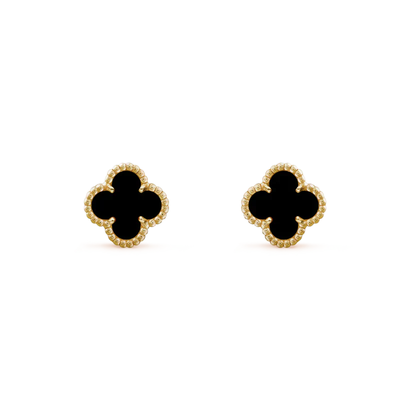[Love Lucky]CLOVER MINI 9.5MM BLACK MOP EARRINGS