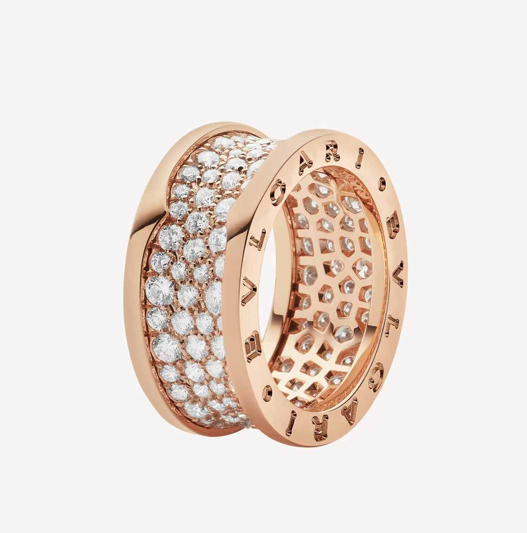 [Love Lucky]ZERO 1 WITH PAVED DIAMONDS ON THE SPIRAL RING