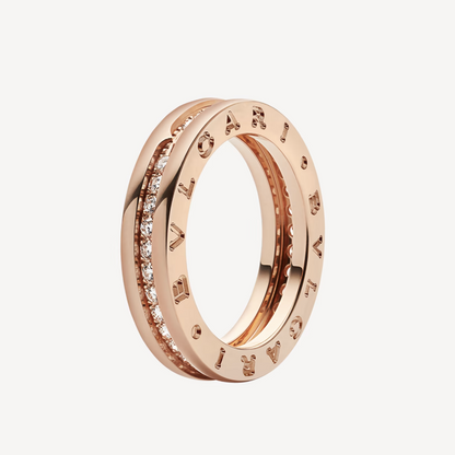 [Love Lucky]ZERO 1 ONE-BAND PAVED DIAMONDS ON THE SPIRAL RING