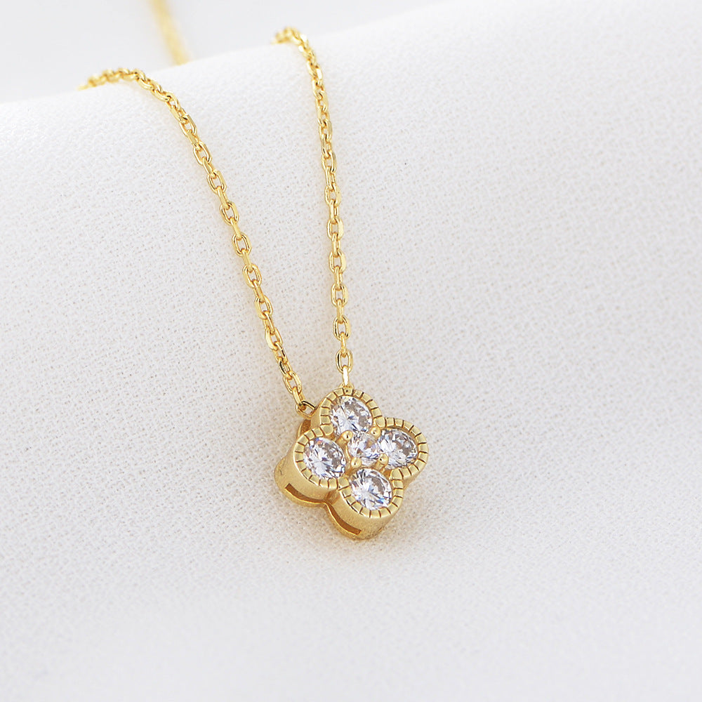 [Love Lucky]s925 sterling silver diamond necklace