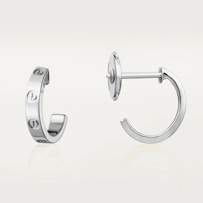 [Love Lucky]LOVE EARRINGS 2.65MM SILVER