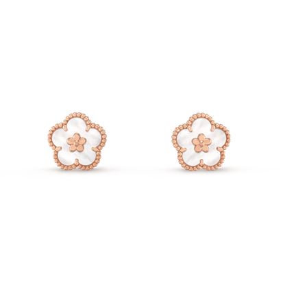 [Love Lucky]LUCKY PINK GOLD WHITE MOP EARRINGS
