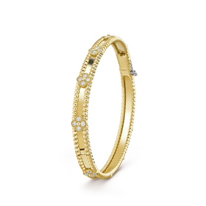 [Love Lucky]CLOVER BRACELET 4MM DIAMONDS
