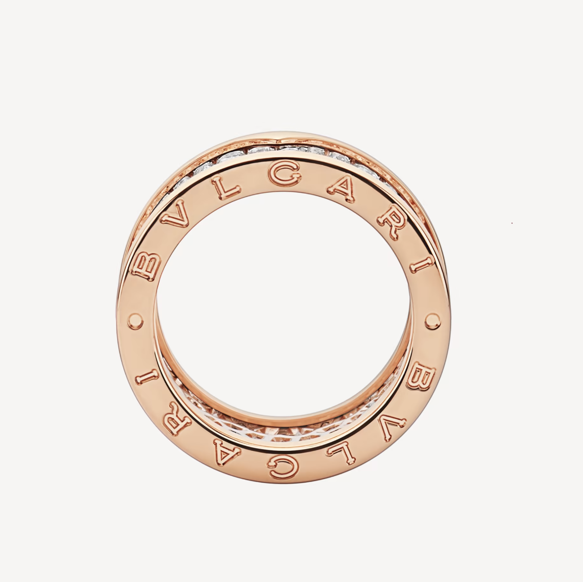 [Love Lucky]ZERO 1 WITH PAVED DIAMONDS ON THE SPIRAL RING