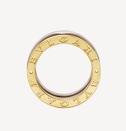 [Love Lucky]ZERO 1 THREE-BAND ROSE WHITE AND YELLOW RING