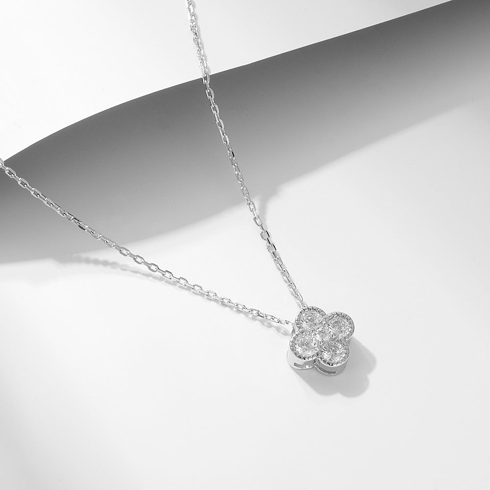 [Love Lucky]s925 sterling silver diamond necklace