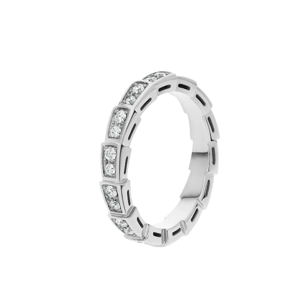 [Love Lucky]SERPENTI RING SILVER DIAMOND PAVED 3MM