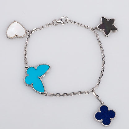 [Love Lucky]LUCKY SPRING SILVER BRACELET 4 MOTIF