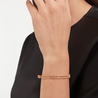 [Love Lucky]ZERO 1 SPIRAL LOGO PINK GOLD BRACELET