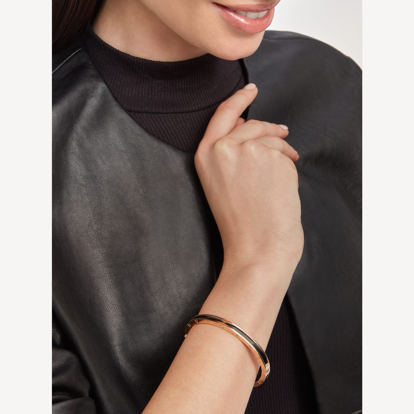 [Love Lucky]ZERO 1 PINK GOLD WITH BLACK CERAMIC BRACELET