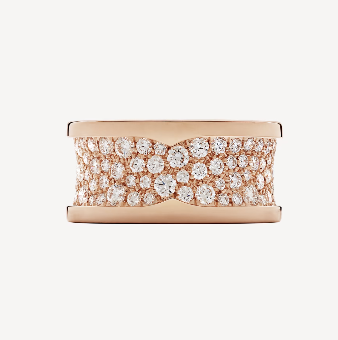 [Love Lucky]ZERO 1 WITH PAVED DIAMONDS ON THE SPIRAL RING