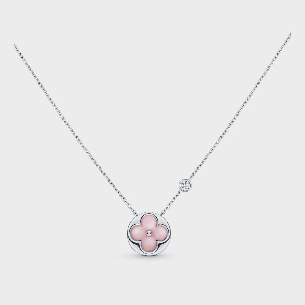 [Love Lucky]SUN MOTIF PINK MOP SILVER BRACELET