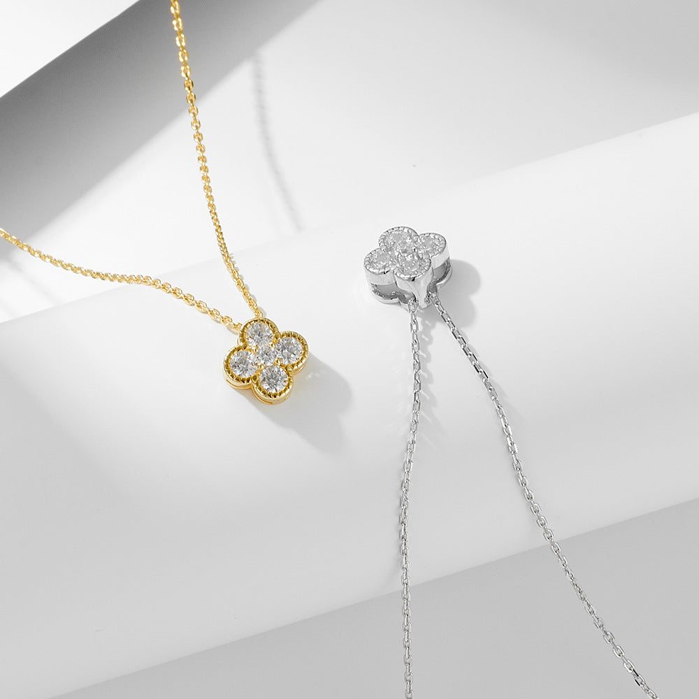 [Love Lucky]s925 sterling silver diamond necklace