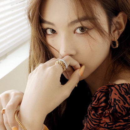 [Love Lucky]CLASH SMALL HOOP EARRINGS