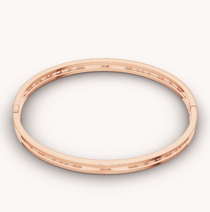 [Love Lucky]ZERO 1 SPIRAL LOGO PINK GOLD BRACELET