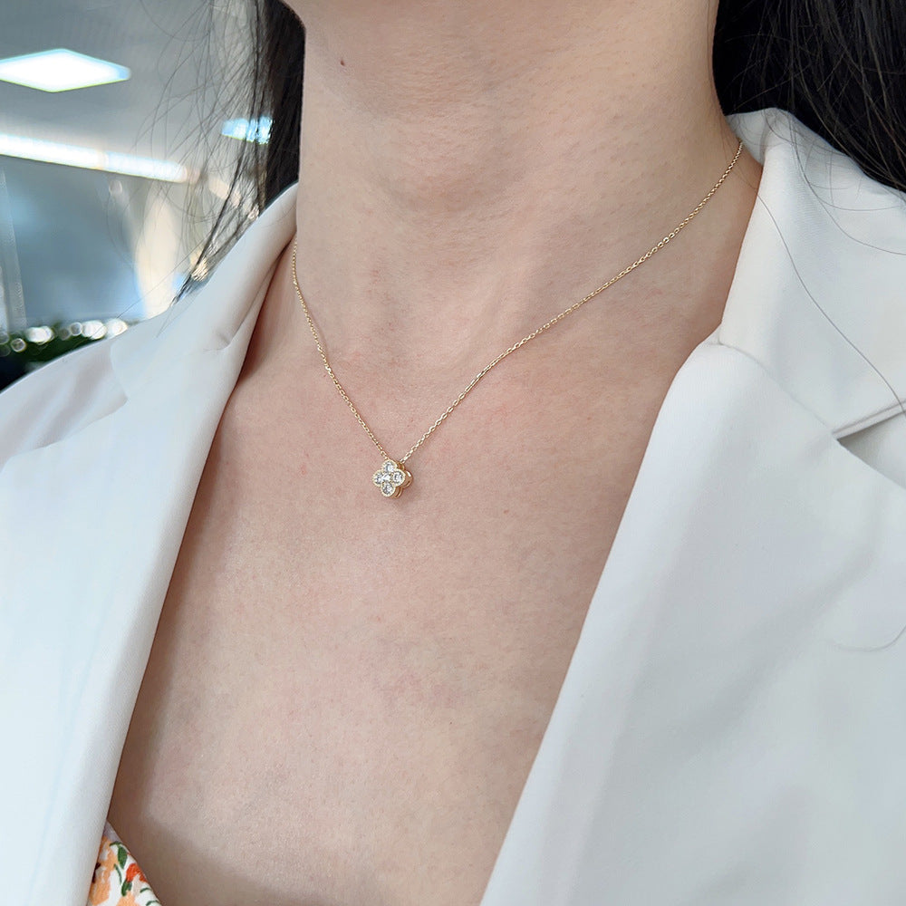 [Love Lucky]s925 sterling silver diamond necklace