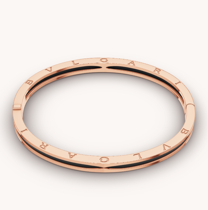 [Love Lucky]ZERO 1 PINK GOLD WITH BLACK CERAMIC BRACELET
