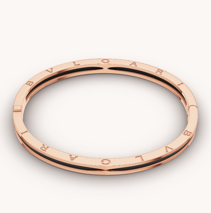 [Love Lucky]ZERO 1 PINK GOLD WITH BLACK CERAMIC BRACELET