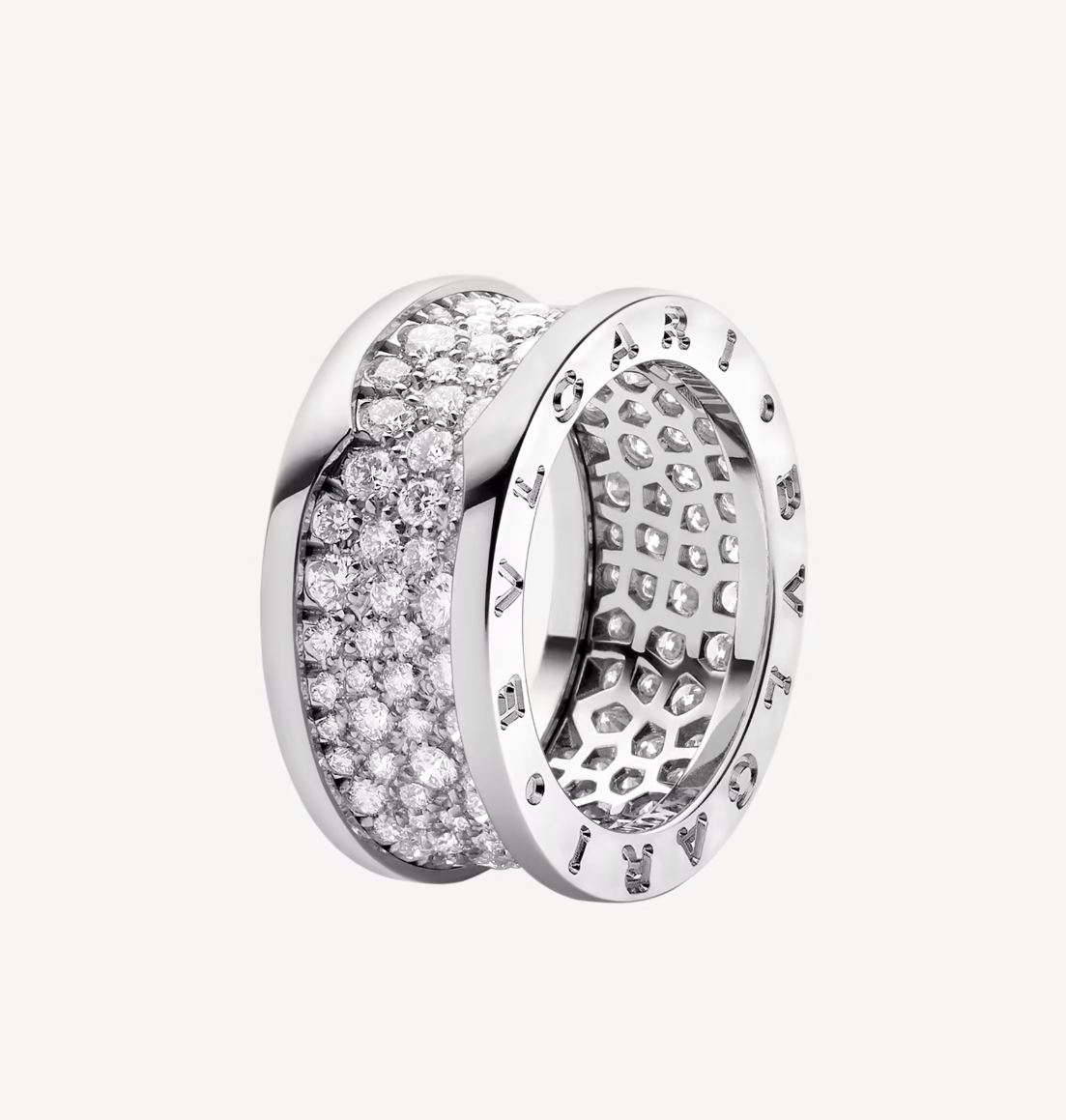 [Love Lucky]ZERO 1 WITH PAVED DIAMONDS ON THE SPIRAL RING